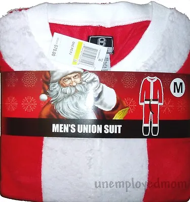 Men's Sleepwear Union Suit Body Footed Pajamas Santa Claus Christmas Holiday • $16.15