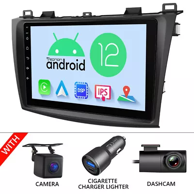CAM+DVR+9  IPS Car Radio Stereo Android 12 For Mazda 3 10-13 GPS Navi DSP No-DVD • $249.79