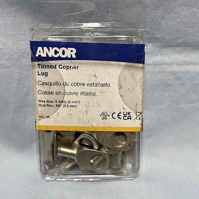 Ancor Marine Grade Heavy Duty Cable Lugs 8 AWG Gauge Wire 3/8  Ring 25-PACK • $14