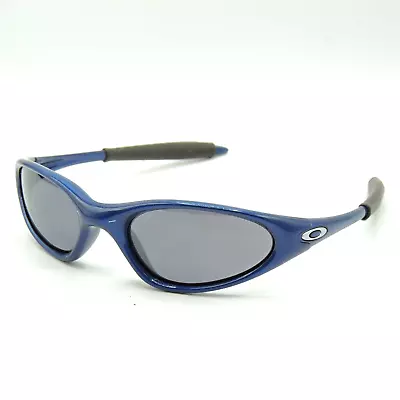 Vintage Oakley Gen 2 Minute Code Blue Black Iridium Sunglasses 04 094 • $187.99