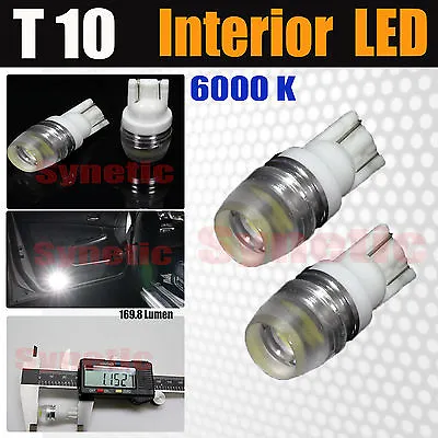 2x High Power White T10 921 6000K Interior/License Plate SMD LED Light Bulbs  • $6.49