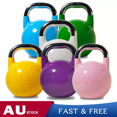 Competition Kettlebell - Steel - 8 10 12 16 20 24 28 32kg Swing Exercises • $42.99