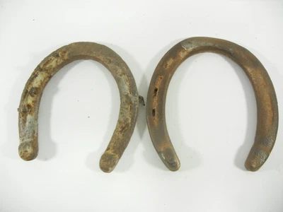 $11.99 • Buy Lot Of 2 Old Vintage Rusty Iron Horseshoes Western Primitive. E1022G