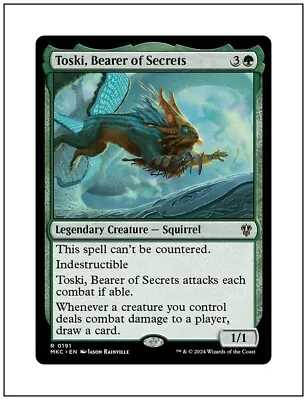 1x Toski Bearer Of Secrets Murders At Karlov Manor Commander Magic MTG NM • $4.95