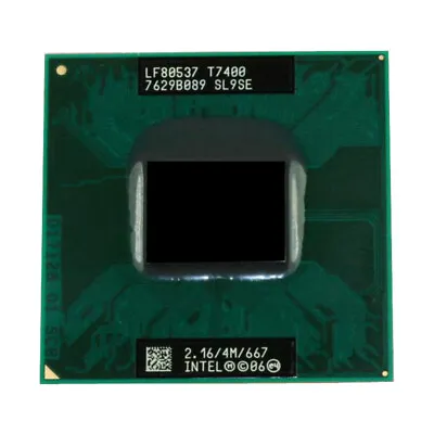 Intel Core 2 Duo T7400 SLGFJ SL9SE 667 MHZ 2.16 GHz 4 MB CPU Processors • £15.59