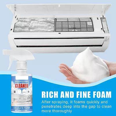 Air Conditioner Foaming Cleaner Air Con Coil Foam Cleaning Sprays Household 60ml • $11.49