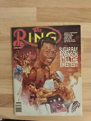 Ring Magazine June 1988. Sugar Ray Robinson Holmes Duran Foreman Tyson • £2.50