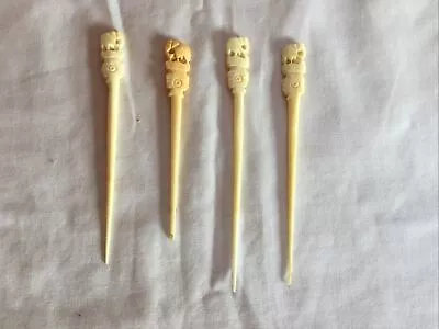 Four Vintage Elephant Cocktail Sticks • £6.99