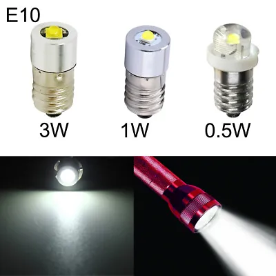 LED Upgrade Bulb For 2/3/4 C/D Flashlight Torch Bike Lamp E10 3V 4.5V 6V 4-30V  • $9.59