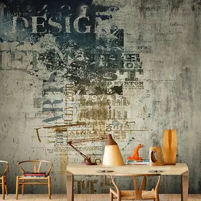 £59.99 • Buy WallCloth Wall Mural Retro Graffiti Dilapidated 3D Picture 312x219CM RRP £99.99
