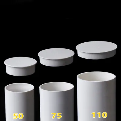 £1.91 • Buy White PVC Blanking Plug Water Drain Pipe Fitting End Cap Stopper 50mm 75mm 110mm