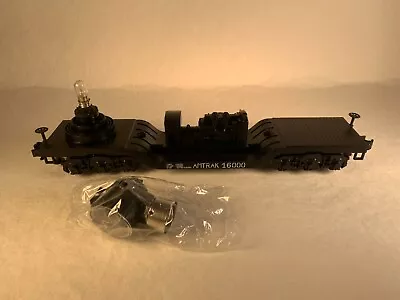 MTH 30-7927 AMTRAK OPERATING DEPRESSED CENTER FLAT CAR #16000 W/SEARCHLIGHT NIB • $32.95