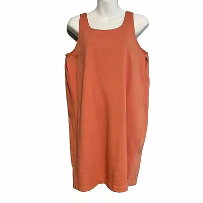 Nike Jersey Tank Top Dress Size S Loose Fit 100% Cotton Orange Oversized New • $59.96