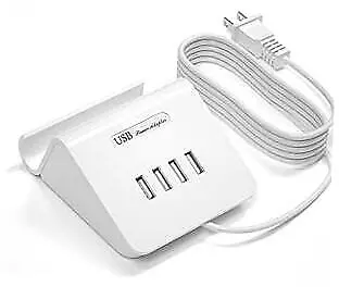  USB Charging Station 25W 4 Port USB Charging Station For Multiple White • $18.97
