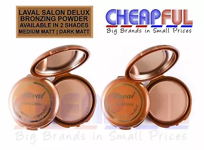 £3.95 • Buy Laval Salon Deluxe Bronzing Powder, Medium Matt Or Dark Matt Bronzer