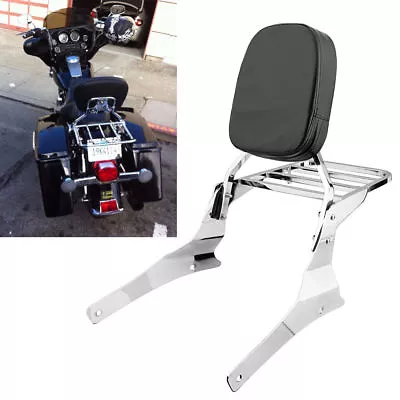 $55.99 • Buy Rear Sissy Bar W/ Backrest Luggage Rack Fit For Suzuki Boulevard C50 2005-2011