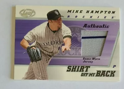 2002 Leaf Mike Hampton Colorado Rockies - Jersey • $2.25