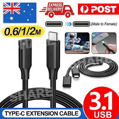 $9.45 • Buy USB 3.1 Type-c Extension Charging Cable USB-C Male To Female Cord Lead