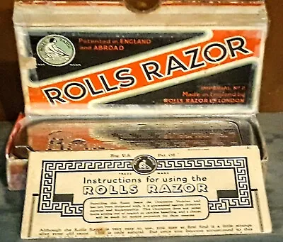 1920 Imperial No 2 Rolls Razor Made In England Has Original Box W/Instructions • $200