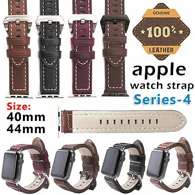 $10.95 • Buy *Genuine Leather* Apple Watch Band Strap IWatch Series 5 4 3 2 1 38 42 40 44m AU