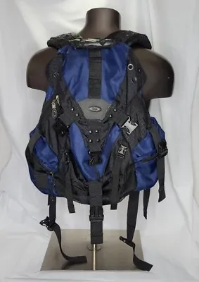 Vintage Y2k Oakley Tactical Backpack Black BLUE Hiking Software Tech • $175.99