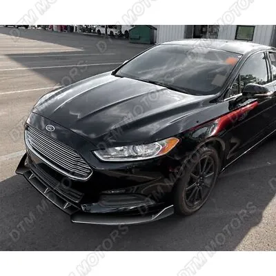 $49.99 • Buy For 2013-2016 Ford Fusion Mondeo Painted Black Front Bumper Body Kit Spoiler Lip
