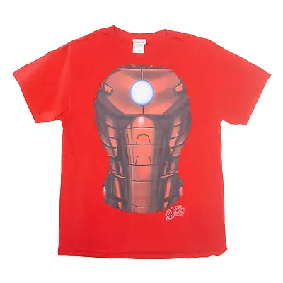 MARVEL Mens Iron Man T-Shirt Red Short Sleeve M • £7.99