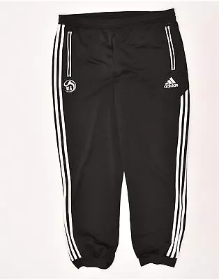 ADIDAS Mens Tracksuit Trousers Joggers UK 44/46 Large Black Polyester AU08 • $19.29