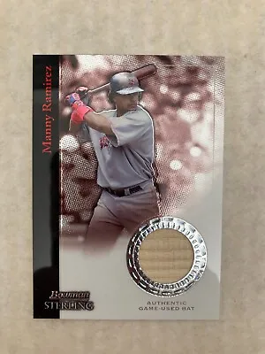 2004 Bowman Sterling #BS-MAR Red Sox MANNY RAMIREZ Game-Used Bat RELIC • $14.99