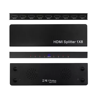 1X8 8 Port HDMI Splitter Switch 4K 1 In 8 Out  Repeater Amplifier Hub 1x8 Split • $22.92