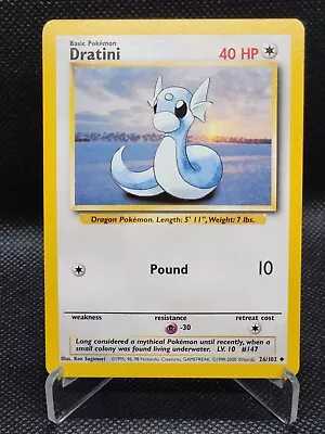 $6.99 • Buy Dratini 26/102 4th Print Base Set 1999-2000 Pokemon UK Edition Near Mint NM