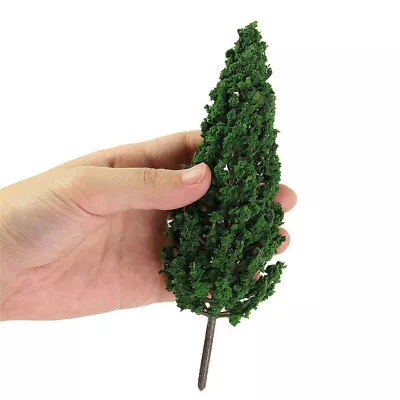 10pc Model Pine Trees 3.5-16cm Green Trees For O G Scale Railway Scenery Layout • $3.63