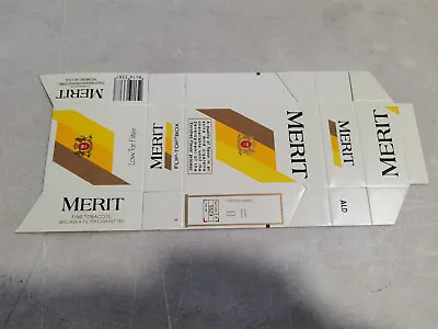 Opened Empty Cigarette Hard Pack--84 Mm-USA-Merit • $1.50