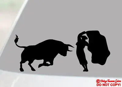 Bullfighting Vinyl Decal Sticker Car Rear Window Bull Matador Bullfighter Sport • $2.99