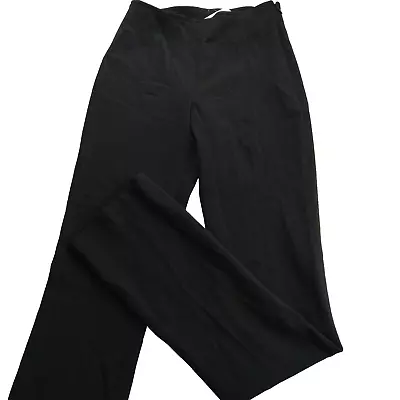 Vertigo Women's Split Hem Dress Pant Size 2 Black Stretch Mid Rise Side Zip • $46