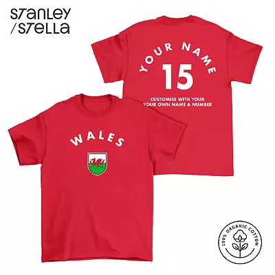 Wales Personalised TShirt Name/Number Mens Kids Baby Womens Welsh Football Rugby • £11.49