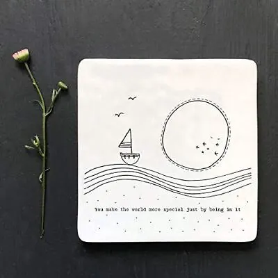 Sentimental Porcelain Coaster Gift | East Of India Memories Home Keepsake Love • £7.95