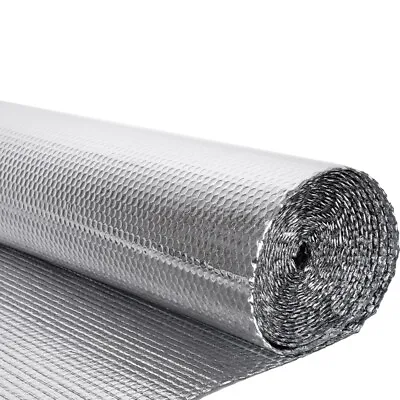 Insulation Foil Shed Bubble Double Aluminium Loft Caravan Wall 0.6×5/10/20/25m • £7.99