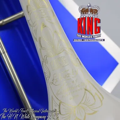 Vintage King H. N. White 2B Liberty Trombone World’s Finest White Lacquer • $2600
