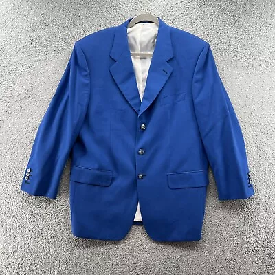 Vintage Perry Colonnade Blazer Adult 44 Blue Windsor Edition Jacket Casual Men’s • $35