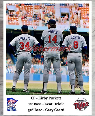 MLB Kirby Puckett Kent Hrbek Gary Gaetti Minnesota Twins Color 8 X 10  Photo Pic • $5.59