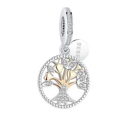 $30.95 • Buy Rose Gold Tree Of Life S925 Sterling Silver Charm By Charm Heaven NEW