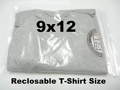 200 Reclosable Zip-Top Storage Bags 9''x 12'' Clear T-Shirt Size 9x12 Bags • $27.95