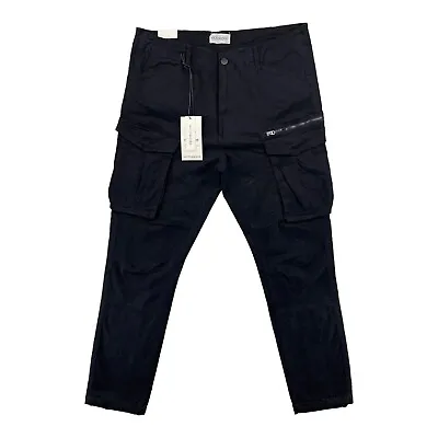 Victorious Men Jeans 40x32 Black Adjustable Hem Stretch Fabric Cargo Pants • $29.99