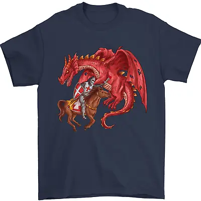 £8.49 • Buy St George Killing A Dragon Mens T-Shirt 100% Cotton