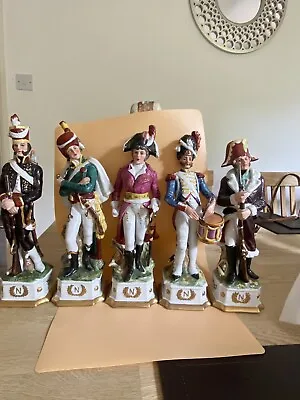 £100 • Buy Porcelain Figurine Statue Of A Soldier Officer Collection Of Five