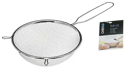 14cm Mesh Strainer Stainless Steel Kitchen Sieve Dusting Flour Icing Sugar Cocoa • £5.55