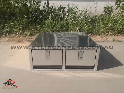 $770 • Buy Ute Canopy Double Cargo Drawer / 800x800x310mm Aluminium Canopy Dual Drawer