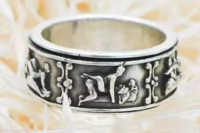 925 Sterling Silver Sexual Ring Kamasutra Spinner Ring Erotic Band Ring P#48 • $15.29