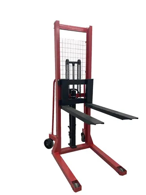 Manual Hydraulic Stacker Forklift Reach Pallet 2200Lbs Capacity 63  Lift Loading • $1863